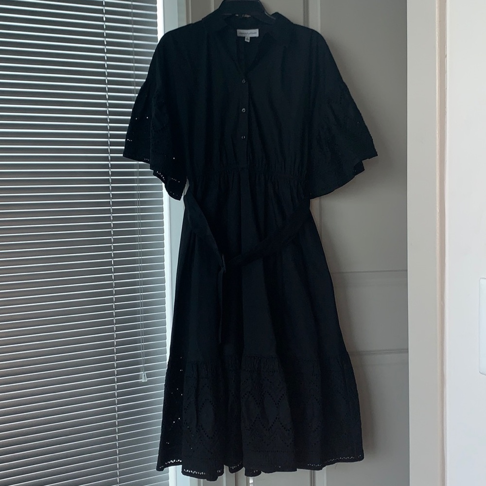Black classy dress with belt